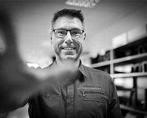 Markus Kammerer poses with some tools